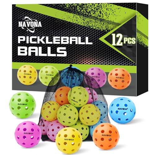 Navona 12 Pack Premium Outdoor Pickleball Balls – USAPA Official Standard