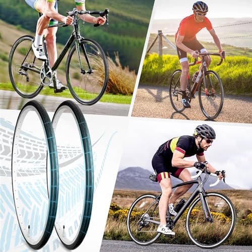 Midcos 700x28c Road Bike Tires with Inner Tubes & Levers, Foldable, Puncture Proof