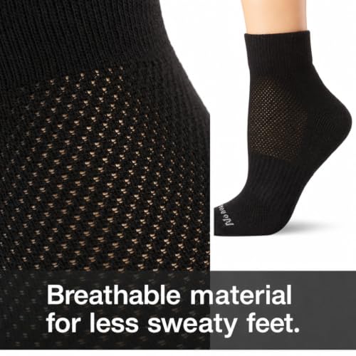 Women's Soft & Breathable Quarter Top Ankle Socks - New Black - 3 Pair Pack