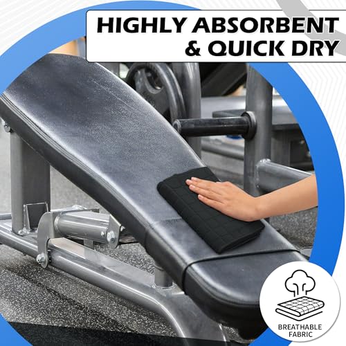 Microfiber Workout Towels - 3 Pack Black Quick Dry Gym Towel