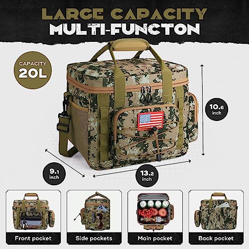 Maelstrom 20L Camouflage Tactical Lunch Box with Detachable MOLLE Bag