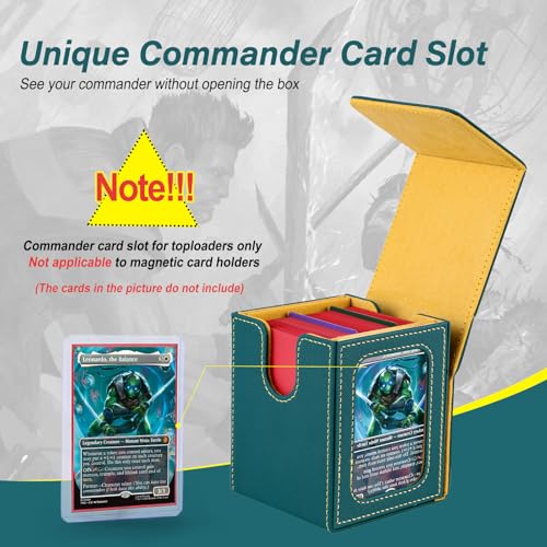 MTG Commander Deck Box with Double Display Windows - Holds 100+ Cards