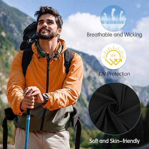 Winter Knitted Neck Gaiter for Men & Women - Black, 1 Pack Ice Silk