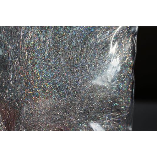 Holographic Silver Ice Dub - 4 Inch Fly Tying Dubbing Material