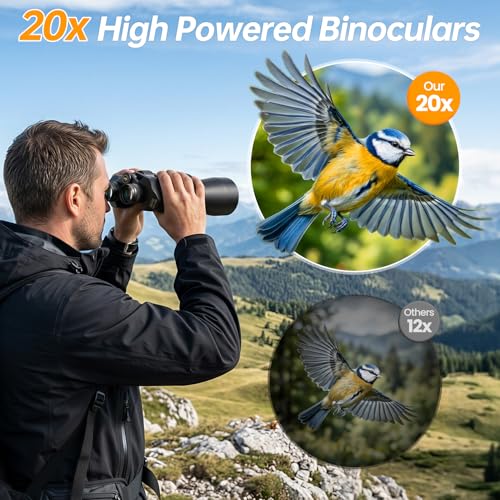 Aurosports 20x70 Binoculars with Large 70mm Objective Lens for Wildlife & Stargazing