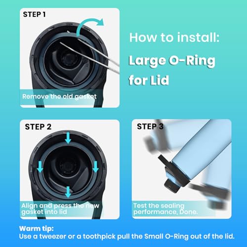 Replacement Silicone Gasket Seals for Magnetic Spout Lid - 4 Pack