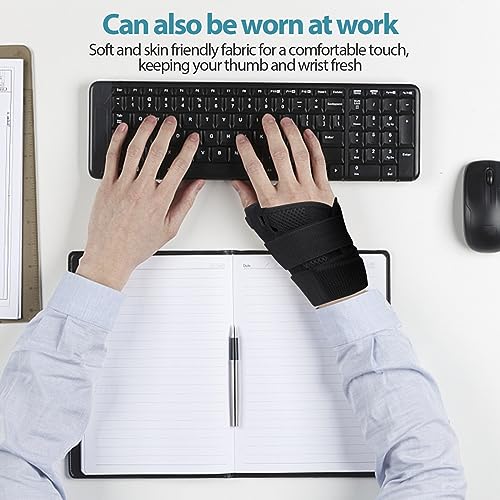 Adjustable Thumb Splint for Arthritis Pain Relief - Black