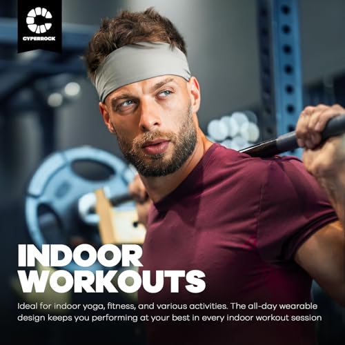 Moisture-Wicking Headbands - 5 Pack Non-Slip Workout Gear