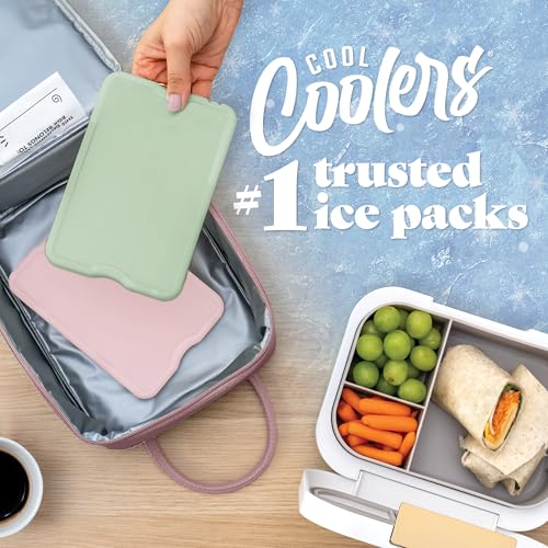 XL Slim Ice Packs - Quick Freeze Reusable 4 Pack - Multi Pastel