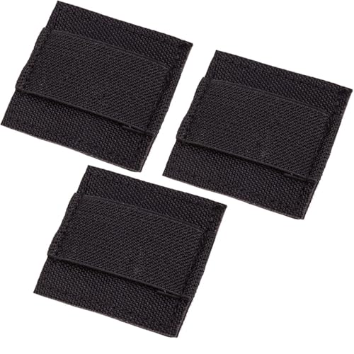 Tactical Cable Storage Board with Hook and Loop Fastener - 3 Black