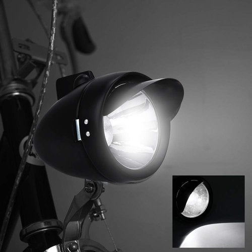 Bike Front Light, Outdoor LED Strong Brightness Retro Type Bike Headlight for Bicycle Night Riding