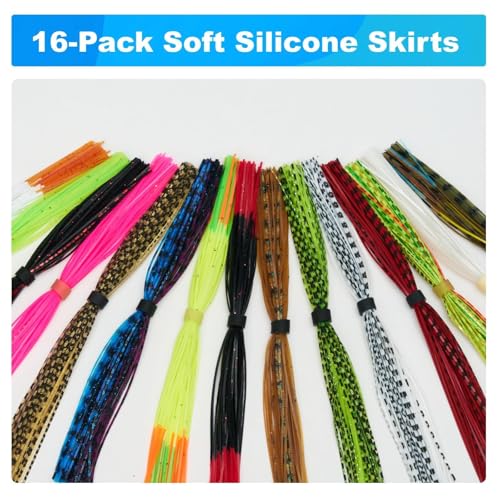 16-Color Silicone Fishing Lure Skirt Legs - Fly Tying Material