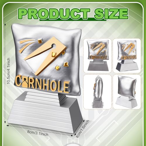 Mini Cornhole Trophy 4-inch Resin Award - Small Tournament Award