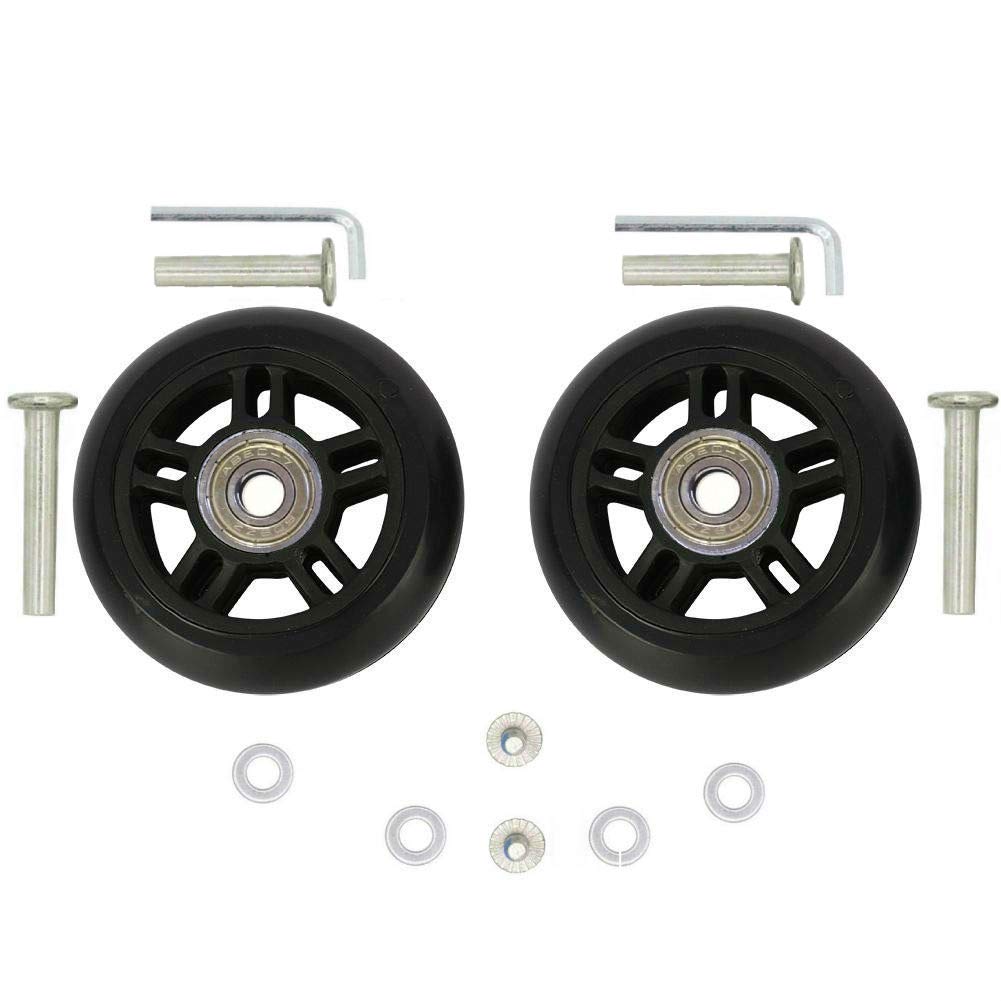 ORO 1 Pair Luggage Wheels Replacement 64 * 22mm Case Wheels with 8mm Bearings for Suitcase and Inline Outdoor Skate and Caster Board