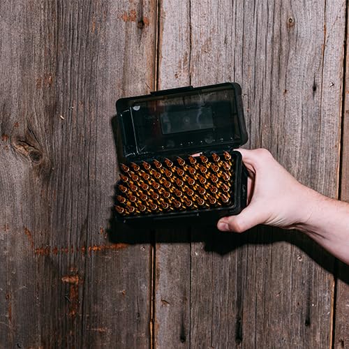 Hinge-Top Ammo Storage Box - 50 Count 509 - Durable Polymer Case