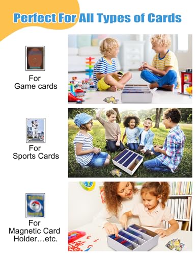 4-Pack Cardboard Sports Card Storage Boxes with Dividers - 3120 Count