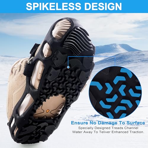 Spikeless Traction Shoe Covers with Straps - Large/X-Large