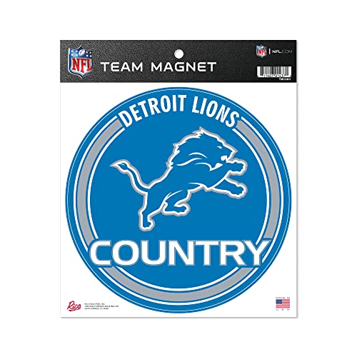 Detroit Lions NFL 8" Round Magnet - Vibrant Team Colors