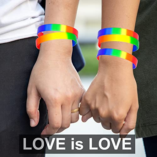 78pcs Rainbow Silicone Wristbands - LGBT Pride Festival Support