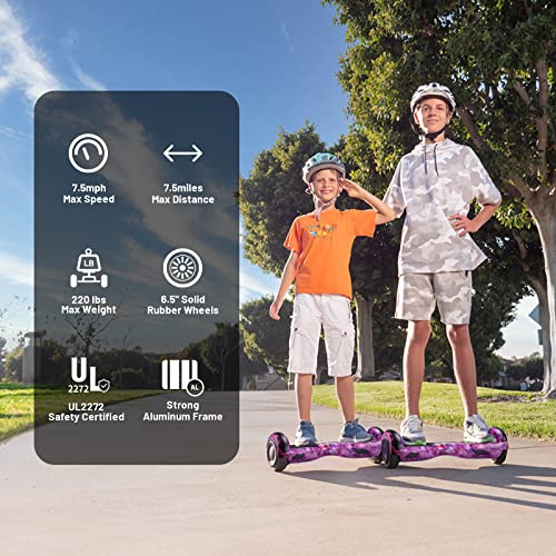 All-Terrain Hoverboard with Bluetooth & LED Lights - Galaxy Purple