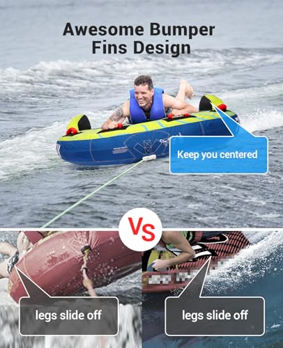 Heavy Duty Towable Tube for Boating - 2-3 Person, Large Capacity