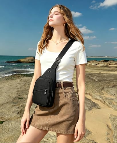EVANCARY Crossbody Bags Small Sling Bag for Men Women Travel Hiking