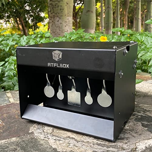 Metal Pellet Gun Target Trap with Reset Mechanism for Indoor/Outdoor Shooting