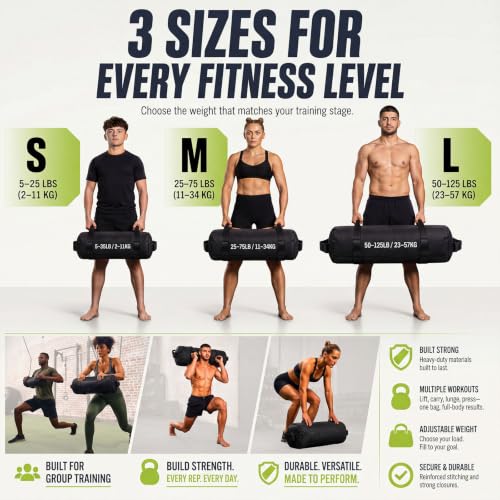 Medium Adjustable Workout Sandbag for Core Strength Training