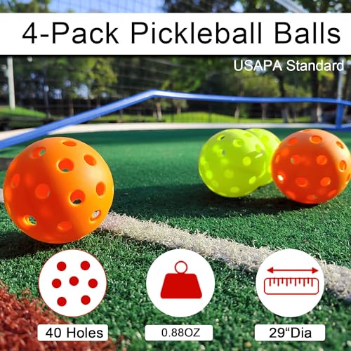 22FT Portable Pickleball Net Set with Pickleballs & Carry Bag - Blue