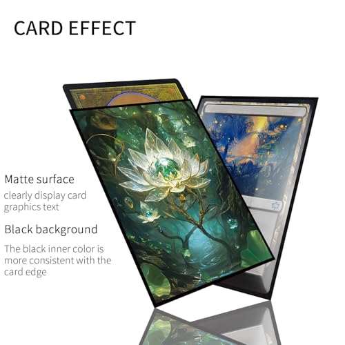 100 Pack Matte Card Sleeves for Magic The Gathering 66x91mm - Transparent Protective Gaming Sleeves