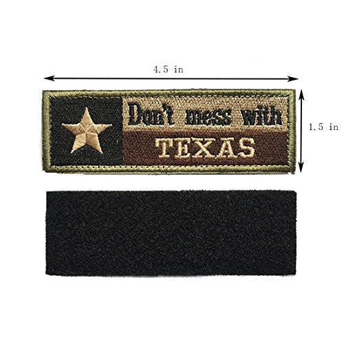 Texas State Flag Tactical Morale Patch - Desert Badge - D