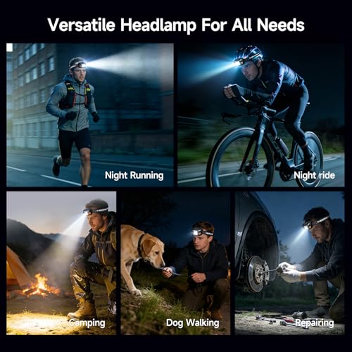 2 Sets High-End Comfortable Camping & Work Headlamp, Long Endurance