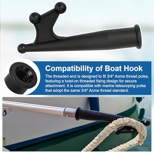 Floating Boat Hook - 3/4" Acme Thread Telescoping Pole Head
