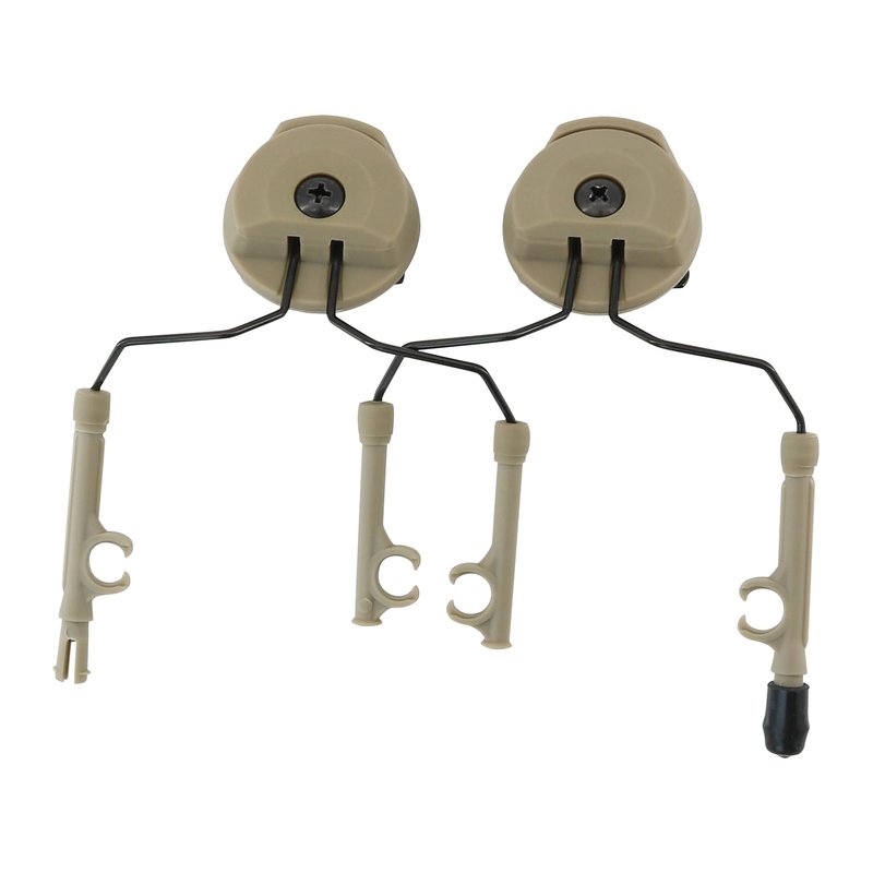 Hearangel COM Rail Adapter Mouting Adapter Compatible with COMTAC Headsets & MTEK M-LOK Helmets for Airsoft Sports (Tan)