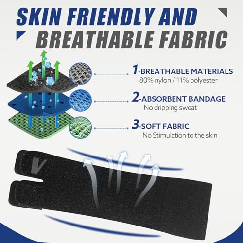 Finger Buddy Straps - Soft Fabric Splints for Single Finger Support - Medium