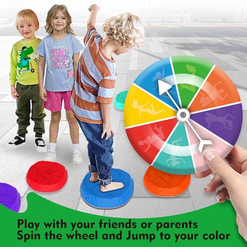8 Pack Kids Balance Stepping Stones - Non-Slip Indoor Outdoor Toys for Coordination Development