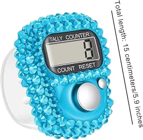 Electronic Finger Tally Counter - Resettable Digital Lap Counter - Pink