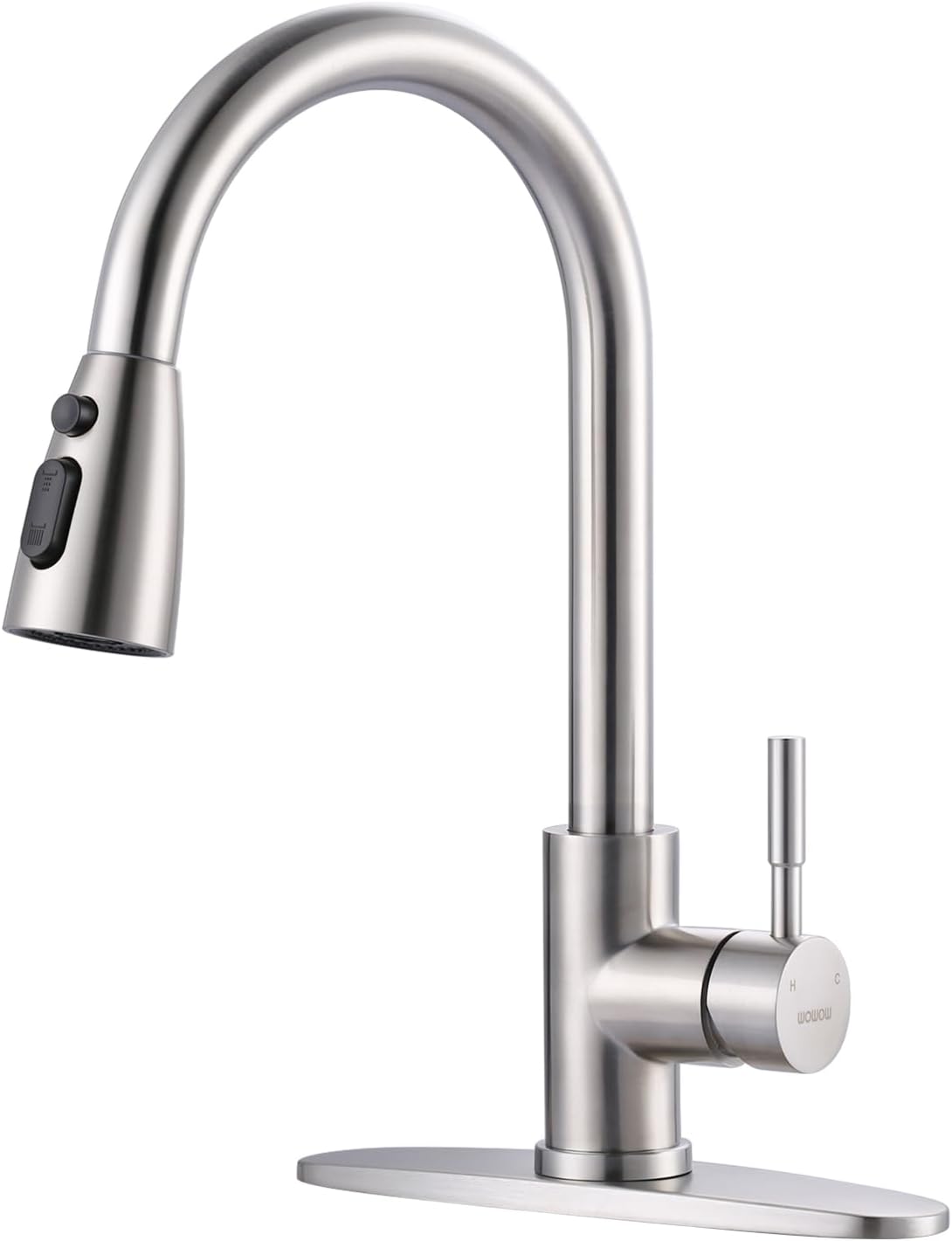 Stainless Steel Kitchen Faucet Combo with Water Filter - Brushed Nickel Sink Faucet for RO Systems