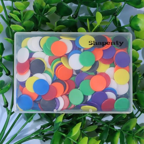 200PCS Small Plastic Counting Chips - 8 Colors, 0.6 Inch