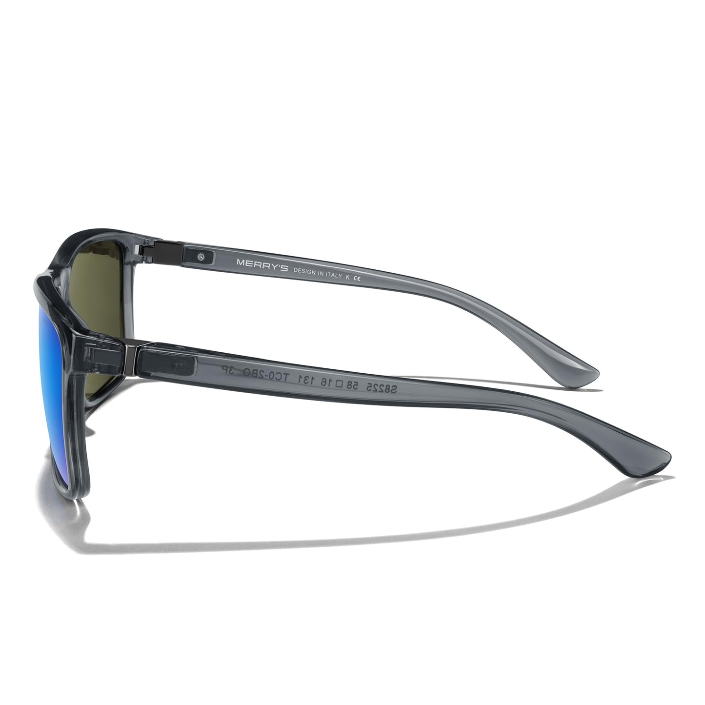 MERRY'S Rectangular Polarized Sports Sunglasses for Men Women Cycling Driving Fishing UV400 Protection S8225