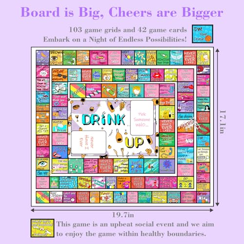 Drinking Games for Adults - Color-Blocked Leather Mat Board Game