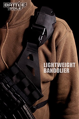 Lightweight MOLLE Bandoleer Chest Rig - Black
