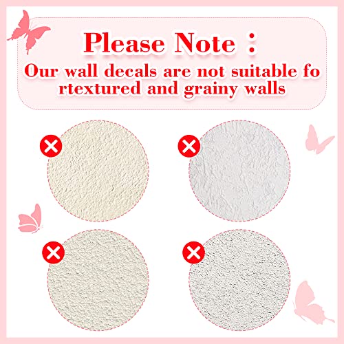 Large Butterfly Wall Decals Stickers - Inspirational Quotes, Motivational Positive Sayings - Vinyl Peel and Stick Phrases for Women Girls Bedroom, Living Room, Office Decor