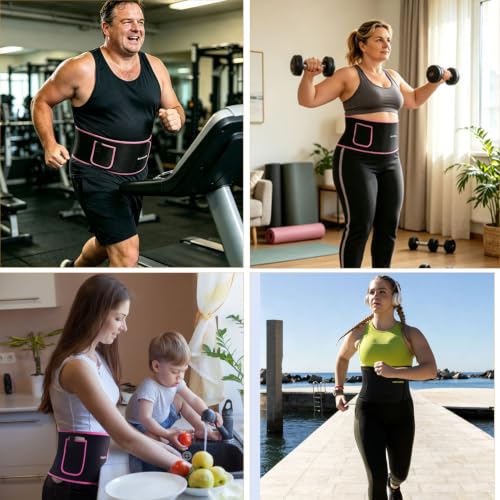 Waist Trainer Trimmer for Men & Women - Medium Black