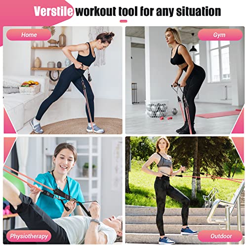 Resistance Bands with Handles for Women - 5 Levels, Colour Variation