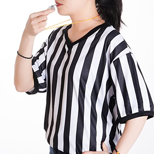 Referee Shirt for Men and Women - Black and White Stripe Umpire Jersey