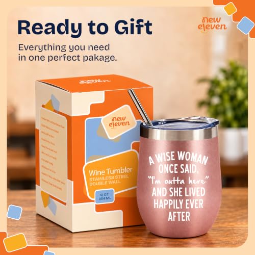 Wise Women Rose Retirement Tumbler - Funny Farewell Gift for Coworkers & Women 12 Oz NewEleven