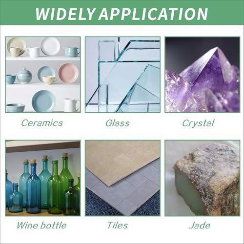 3 Pack 4-1/2 Inch Diamond Glass Cutting Disc for Angle Grinder, 7/8" Arbor Ultra-Thin Precision Blade - Cut Glass, Tile, Crystal, and Ceramic for Bottles