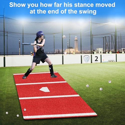 Asyxstar 6' x 4' Baseball Hitting Mat for Indoor/Outdoor Batting Practice