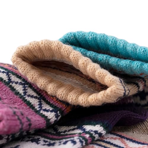 Warm Wool Socks - 5 Pairs Thick Winter Socks for Women
